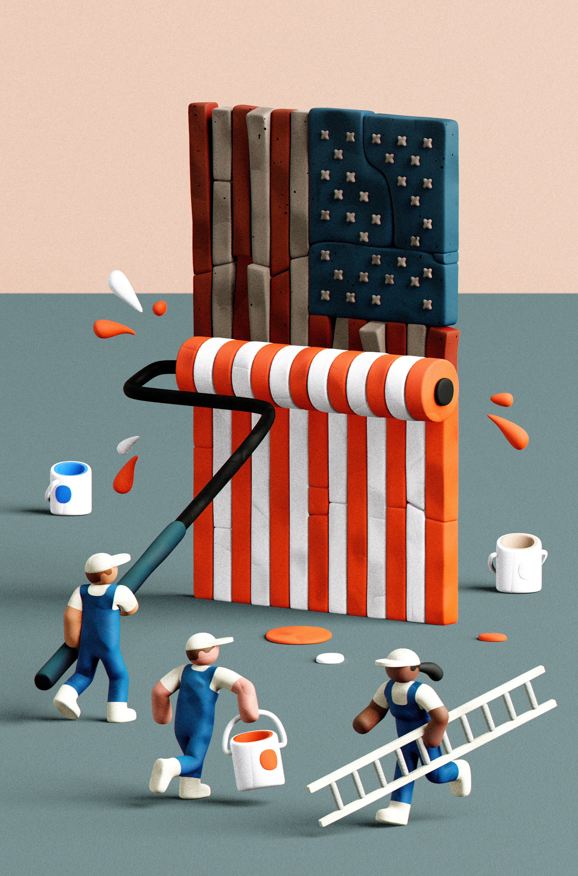 Illustrated map showing HomeJobDone's route from Oregon homeowner to finished project